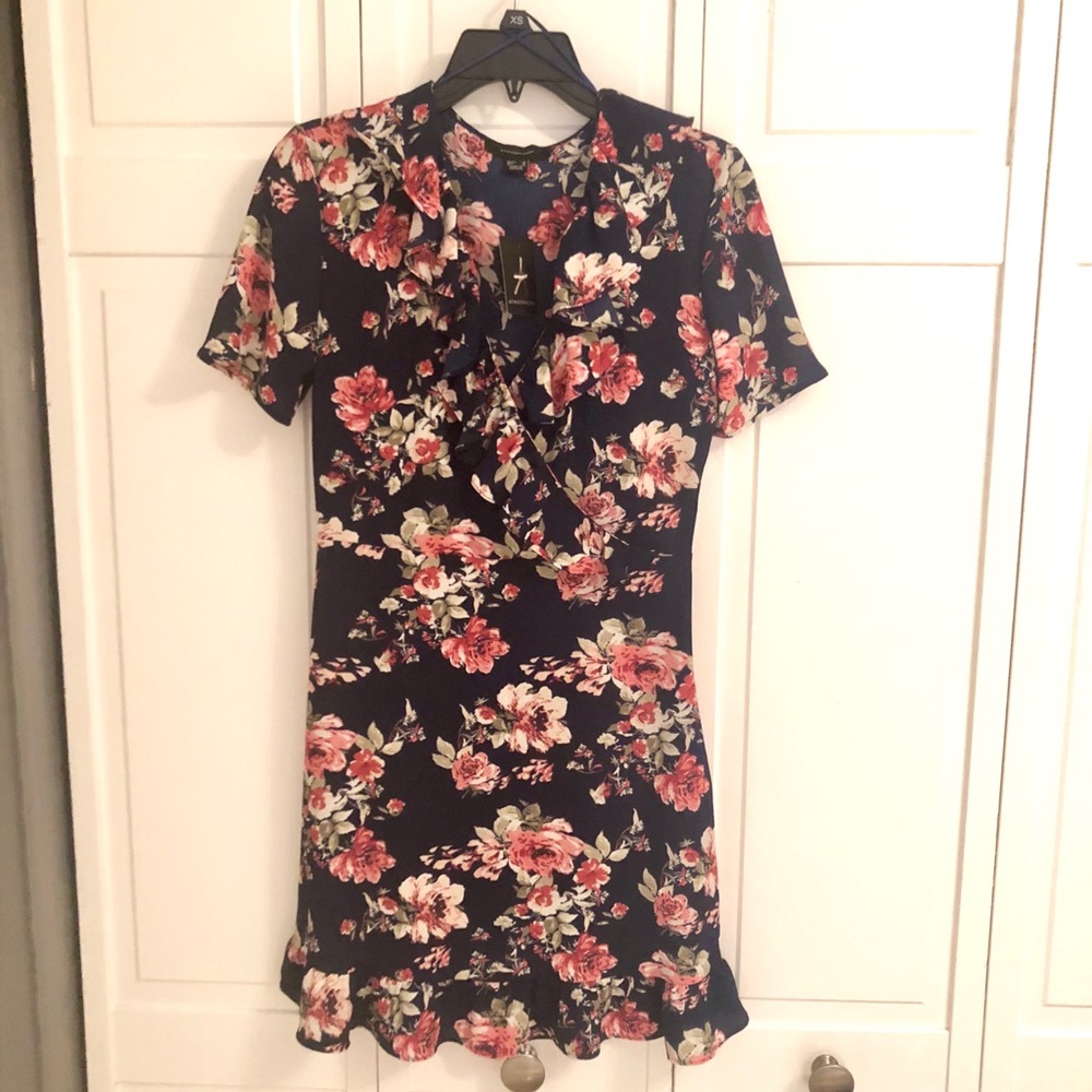 Navy blue mini dress